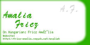 amalia fricz business card